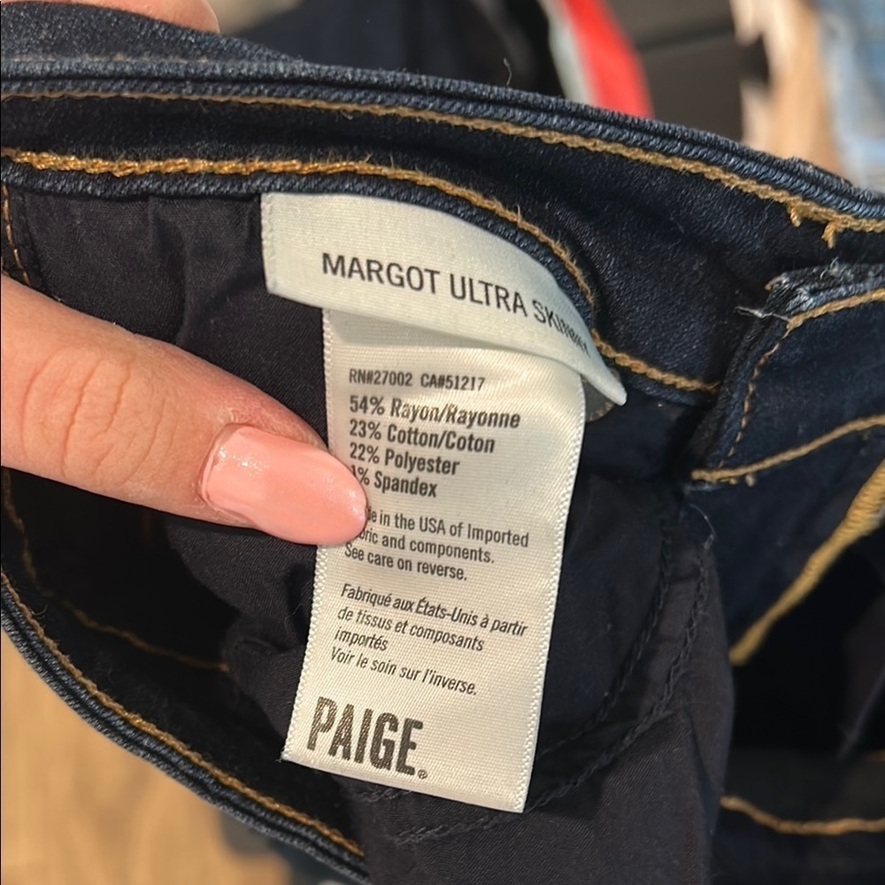 PAIGE LIKE New Margot Ultra Skinny Blue Skinny Jeans Classic Fit - Picture 6 of 6